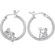 thumbnail image 1 of 14k Gold Angel Devil Hoop Mismatched Earrings For Women Girls Jewelry Gifts 925 Sterling Silver Post, 1 of 5
