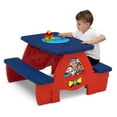 PAW Patrol Picnic Table with Block Baseplate & Cupholders