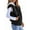Black, variant on Women Cropped Hooded Zip Up Quilted Sleeveless Jackets Fall Light-Weight Coat with Pockets Black M