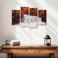 thumbnail image 2 of Elephant Stock Tahquamenon Falls In Autumn Wall Art - Horizontal Multi Panel Canvas - Living Room Wall Decor - Nature Multi Panel - Gray And Orange Decor - 24" x 14", 2 of 4