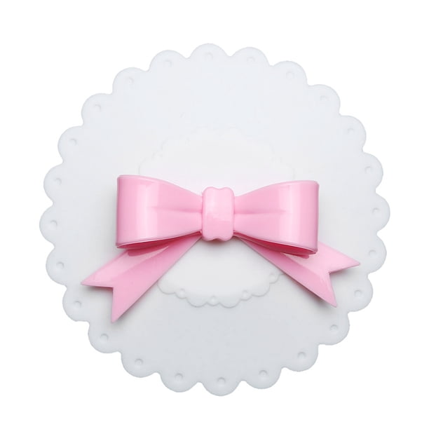 Bowknot Dust Reusable Copa Silicona Tapa Cubierta Del Sellado () Blanco
