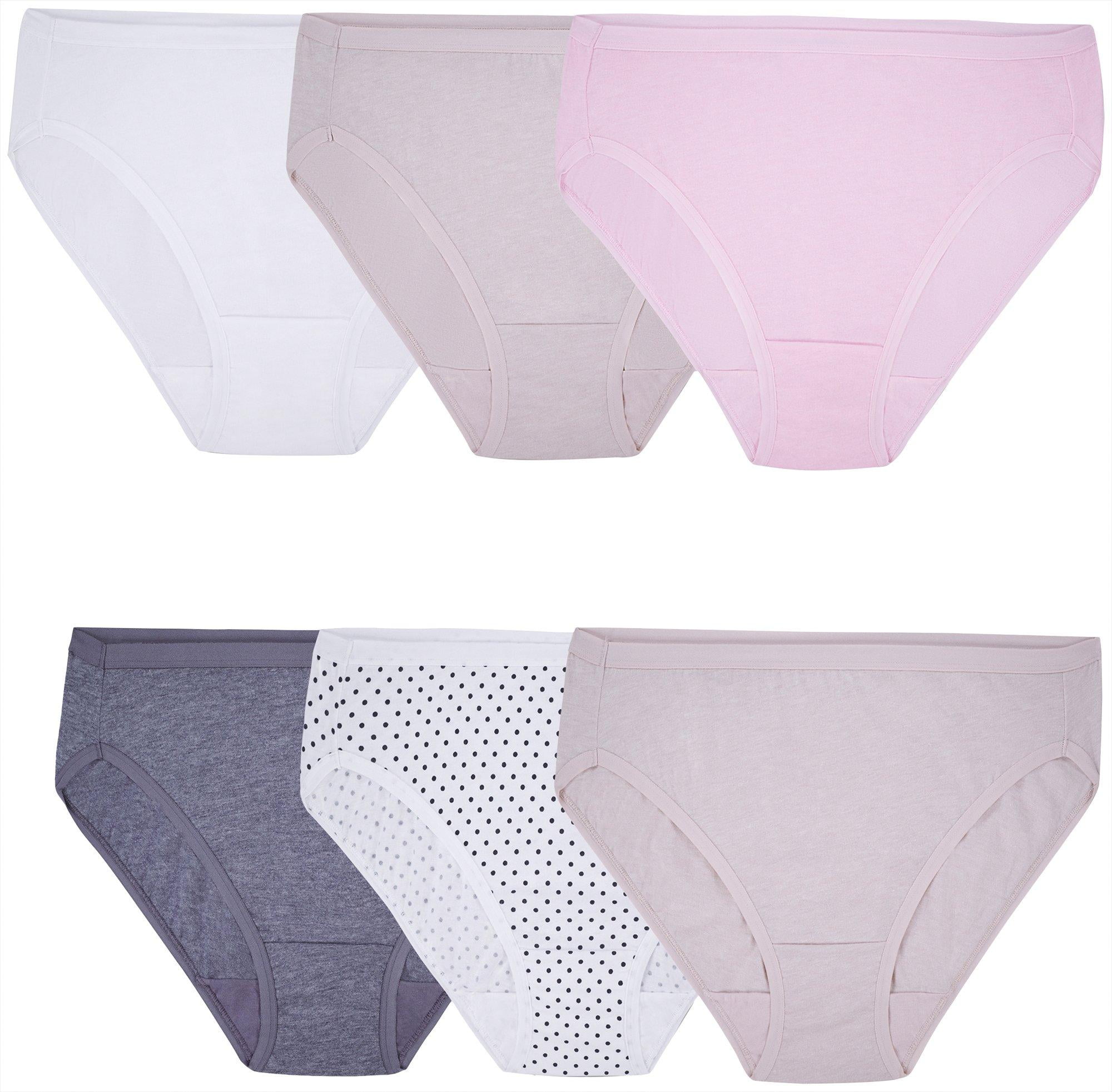 Fruit of The Loom 6pk. Ultra Soft Hi Cut Bikini Panties