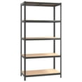 thumbnail image 3 of vidaXL 5-Layer Shelves 4 pcs Anthracite Steel&Engineered Wood, 3 of 5