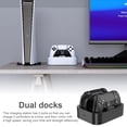 thumbnail image 4 of Gamepad Charger Dual Ports Gaming Controller Estación de carga con indicador Alternativo Escritorio Tarjeta rápida Muelle Accesorio Negro kenally EL022501-03B, 4 of 7