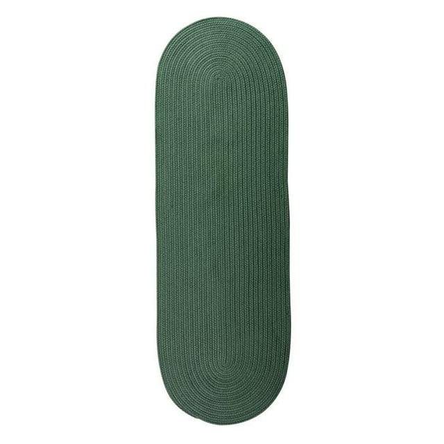 Colonial Mills Tapis RV62R028X144 Réversible Ovale Tressé Coureur Chasseur Vert - 2 Pi 4 Po x 12 Pi