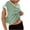 Green, variant on BLVB Women Short Sleeve Workout Shirts Open Back Tops Casual Color Block Yoga Athletic Gym Crop Running Tees