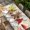 Beige, variant on Gnomes Spring Floral Table Cloths for 4 Foot Rectangle Tables, Daisy Pastoral Flowers Watercolor Patio Waterproof Elastic Fitted Tablecloths, Washable Rectangular Table Cover for Camping
