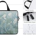 thumbnail image 3 of Werpe White Flowers Grass Sky White Bird Diving Fabric Laptop Carrying Bag 13inch, 3 of 5