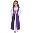 thumbnail image 1 of iiniim Costume de Princesse Médiévale pour Filles Enfants Robe de Fête Renaissance Gothique Épaules Dénudées Longue Robe Violette 14, 1 of 7