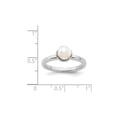 thumbnail image 3 of Gem & Harmony White Freshwater Cultured Pearl (6.5mm) Ring in Sterling Silver for Women, 3 of 5