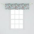 thumbnail image 2 of Floral Window Valance, Vintage Nature Themed Retro Style Bird Print and Branches Floral Bloom, Curtain Valance for Kitchen Bedroom with Rod Pocket, 54" X 18", Soft Blue and Dried Rose, by Ambesonne, 2 of 2