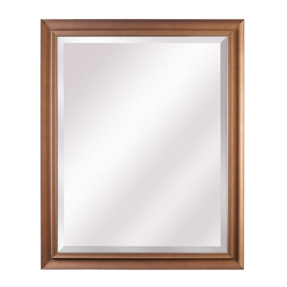 Head West Antique Gold Classic Frame Rectangular Beveled Wall Mirror - 26" x 32"