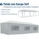 thumbnail image 3 of Toldo con Carpa 3x9 Metros Bluelander, Paredes con Ventanas Laterales e Impermeable, 3 of 5