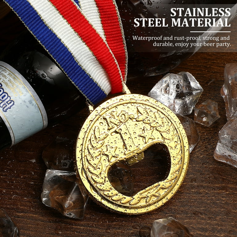 US$ 9.99 - Gold Bottle Opener, Stainless Steel Beer Soda Can