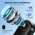 thumbnail image 3 of 4K Mini Wearable Body Adventure Action Cameras, 2026 New Portable 1080P POV pro Camera with Audio, 360° Motorcycle Camera, Compact Magnetic Hands Free Cameras with Accessories (Beginner Blcak,128G), 3 of 9