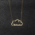 thumbnail image 2 of Cloud Shaped Customized Necklace Personalized Name Jewelry Stainless Steel Letter Clavicle Chain with Pendant for Women, 2 of 5