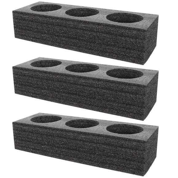 ifundom 3Pcs Black Takeout Cup Trays Square Cotton for Restaurants and Takeaways and Summer Cold Drinks