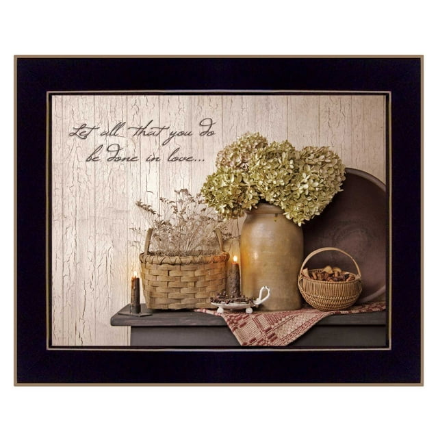 TrendyDecor4U "Fait dans l'Amour" par Susie Boyer Imprimé Encadrée Art Mural
