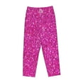 thumbnail image 4 of Goofa Rose Red Glitter Printed Soft Pajama Pants for Women, Wide Leg Comfy Casual Lounge Yoga Pants-Large, 4 of 9