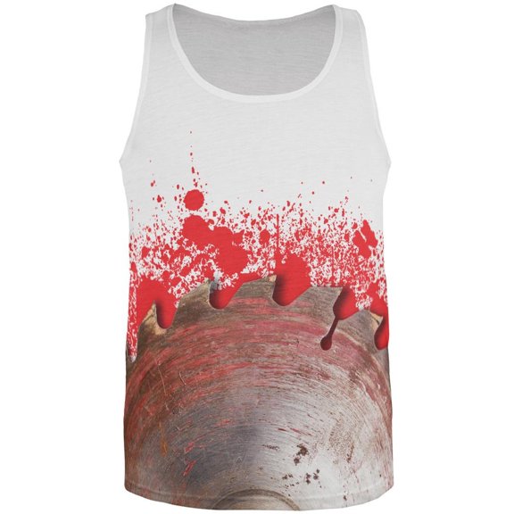 Halloween Saw Blade All Over Adult Tank Top - Small