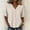 White, variant on ClodeEU Women's Linen Blend V Neck Short Sleeve Blouse, Casual Solid Color Loose Fit Summer Shirt Blue,Women's Plus L