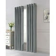 thumbnail image 1 of Peru 100% Total Blackout Grommet Curtain Panel Pair by Thermaplus - 52" x 95" in Blue, 1 of 8