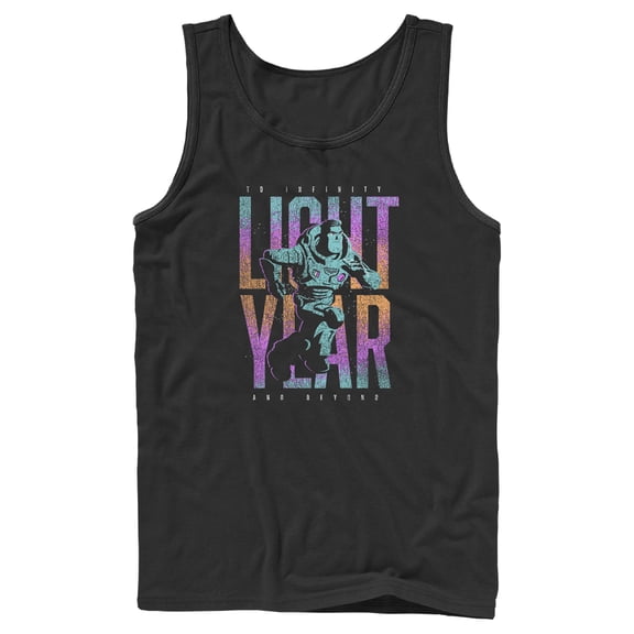 Men's Lightyear Colorful Logo Tank Top Black Medium