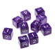 thumbnail image 2 of Paquete de 30 dados D6 de 6 caras para juegos de mesa familiares DND RPG TRPG MTG Morado Café Blanco, 2 of 9