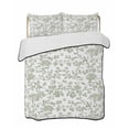 thumbnail image 2 of Quilts King Size, Green Leaf Flower Soft Comforter Bedding Set for Bed, Vintage Farmhouse Bohemian Spring Lightweight Quilted Bedspread with Pillow Cover(2 Pieces) for All Season, 96x106 Inch, 2 of 6