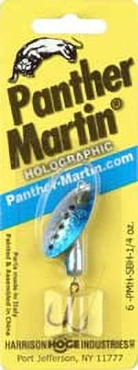 (3 pack) Panther Martin PMH_6_SBH Classic Holographic Spinners Fishing Lure - Silver/Blue Holographic - 6 (1/4 oz)