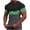 Green, variant on T-Shirts for Men Fashion Casual Loose Color Splice Elastic Short Sleeve Round Neck Pullover Waffle Tops Green S