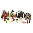 thumbnail image 4 of Juego De 15 Piezas De Casa En Miniatura Con Iluminación Navideña Y Pueblo De Nieve BLESIY Centros de mesa de escritorio, 4 of 8