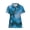 Blue Marble with Gold Veins, variant on FUIALDOLG US Flag with Butterflies & Daisies Print Soft Workout Tops for Golf Tennis Travel, Moisture Wicking Short Sleeve Golf Shirts for Women Casual Sports Polyester Women Short Sleeve Golf Shirts