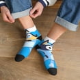 thumbnail image 3 of Silaia Bluey Print Adult Socks,Ankle Athletic Running Socks,Cushioned Breathable Low Cut Sports Tab Socks for Men and Women,Moisture-Wicking Crew Socks, 3 of 7