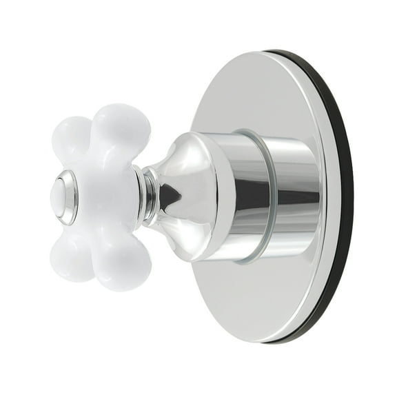 Kingston Brass KS4031PX Restoration Single-Handle Six-Way Diverter Valve with Round Trim Kit, Polished Chrome