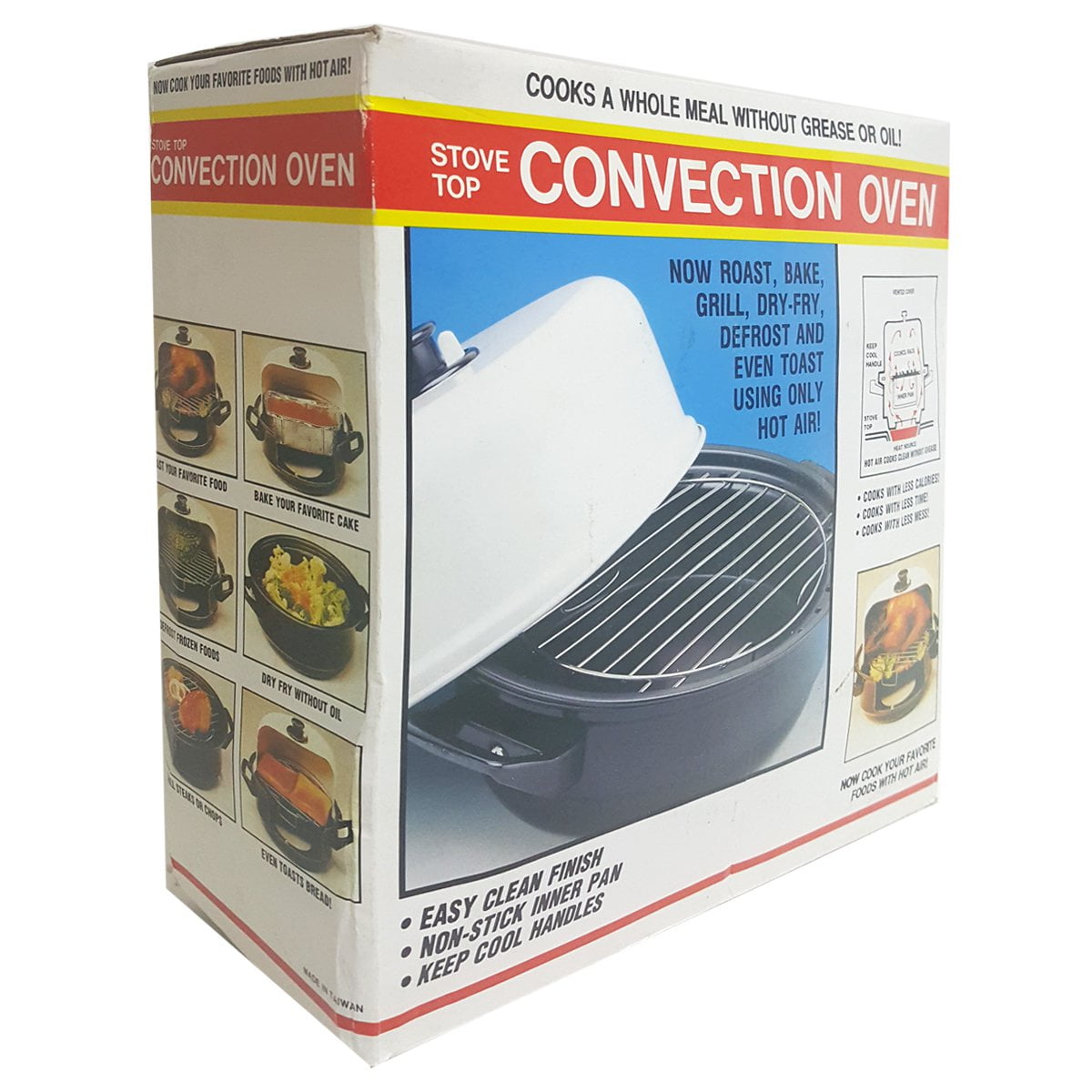 Emson Stove Top Convection Oven Hot Air Cooker Uses No Grease No Oil Less Calories Time and Mess