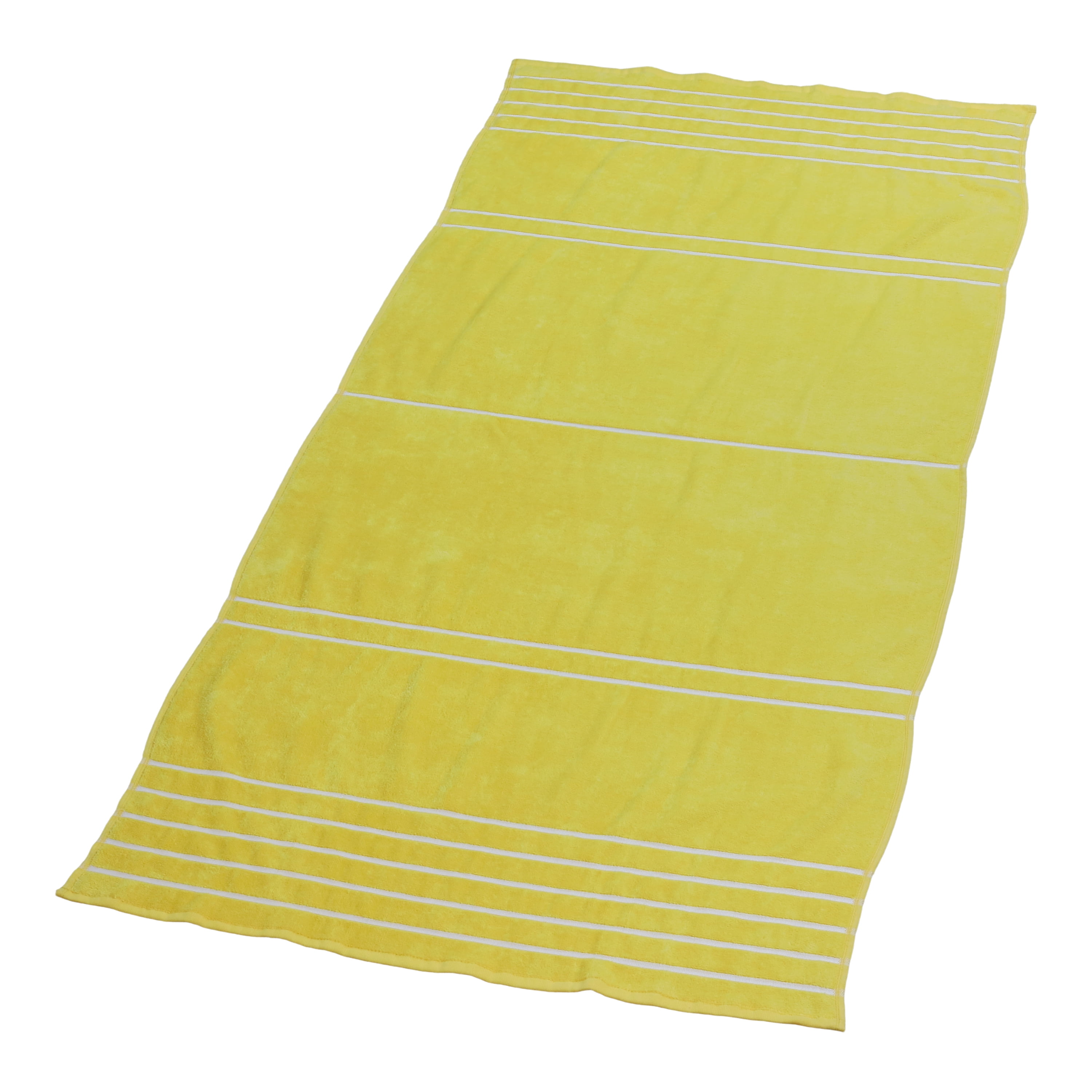 Mainstays Cotton Beach Towel 28x60 Pink Multi-Stripe Absorbent