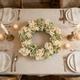 thumbnail image 4 of 16.54 Inch Artificial Daisy Wreath with Lavender Accents Rustic Floral Wreath for Front Door Wall Decor Spring Summer Home Wedding Farmhouse Decor, 4 of 6