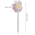 thumbnail image 4 of Unique Bargains 1pc Long Handle Double-sided Claw-Shaped Bath Brush Purple, 4 of 6