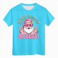 thumbnail image 5 of sdbrld Girls' Tees Tops, Kids Christmas Gifts Short Sleeved Cute Graphic Shirts for Holiday Clothing Sky Blue Sizes 7-8 Years, 5 of 5