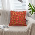 thumbnail image 6 of Faux Leather Throw Pillow Covers, Cute Pizza Red Decorative Pillow Covers for Couch Sofa Bed Living Room Home Garden, Pillow Cases with Invisible Zipper, 6 of 6