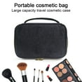 thumbnail image 4 of Bolsa de maquillaje, organizador de maquillaje de viaje, bolsas para brochas de maquillaje, color negro, 4 of 6
