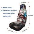 thumbnail image 6 of Animated Harley Quinn Car Seat Covers Accessories Vehicle Front Seat Protective Mat Cover 2pcs Universal Fit For SUV Sedan Van Trucks, 6 of 8