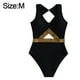 thumbnail image 2 of Trajes de baño de una pieza para mujer, traje de baño de cintura alta con corte y control de abdomen, traje de baño de 1 pieza con lazo en la espalda, 2 of 5