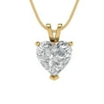 thumbnail image 4 of 2.0 ct Brilliant Heart Cut Solitaire Zircon 14k Yellow Solid Gold Everyday Affordable Designer Necklace Pendant with 18" Chain, 4 of 7