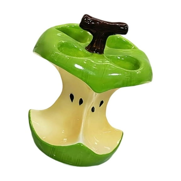 Elegant Fruit Core Themed Toothbrush Organizers Ceramic 4 Hole Brushes Holders