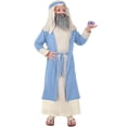 thumbnail image 3 of Kids Shepherd Role Play Outfit 4 Piece Historical Dress Up Set with Head Scarf Tunic Headband Belt Children's Renaissance Wear for Festival Stage Performance(Light Blue,6-8 Years), 3 of 7