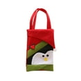 thumbnail image 2 of PPgejGEK Christmas Gift Bag Cloth 15x34cm 5.91x13.39in Red Santa Print Tote for Candy Apple Present Wrapping Party Favor Decoration, 2 of 6