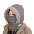 thumbnail image 1 of Winter Hat Unisex, Pullover With Ear Protection, Outdoor Fleece Lining, Warm Face Mask, Neck Warmer, All-In-One For Cycling, 1 of 6