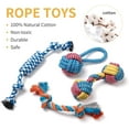 thumbnail image 6 of Toozey Cute Cow Puppy Toys, Plush Squeaky and Ropes Dog Toys, 7 Pack, 6 of 8